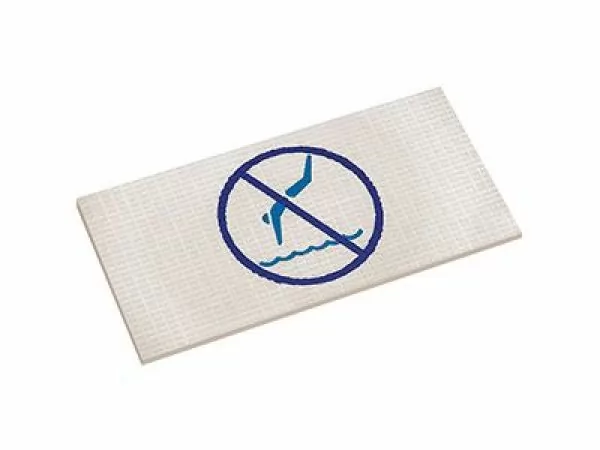 Керамогранит 22200 Знак Нет дайвинга на плитке Antislip с сетчатой поверхностью Unglazed-Cobalt 12,5х25
