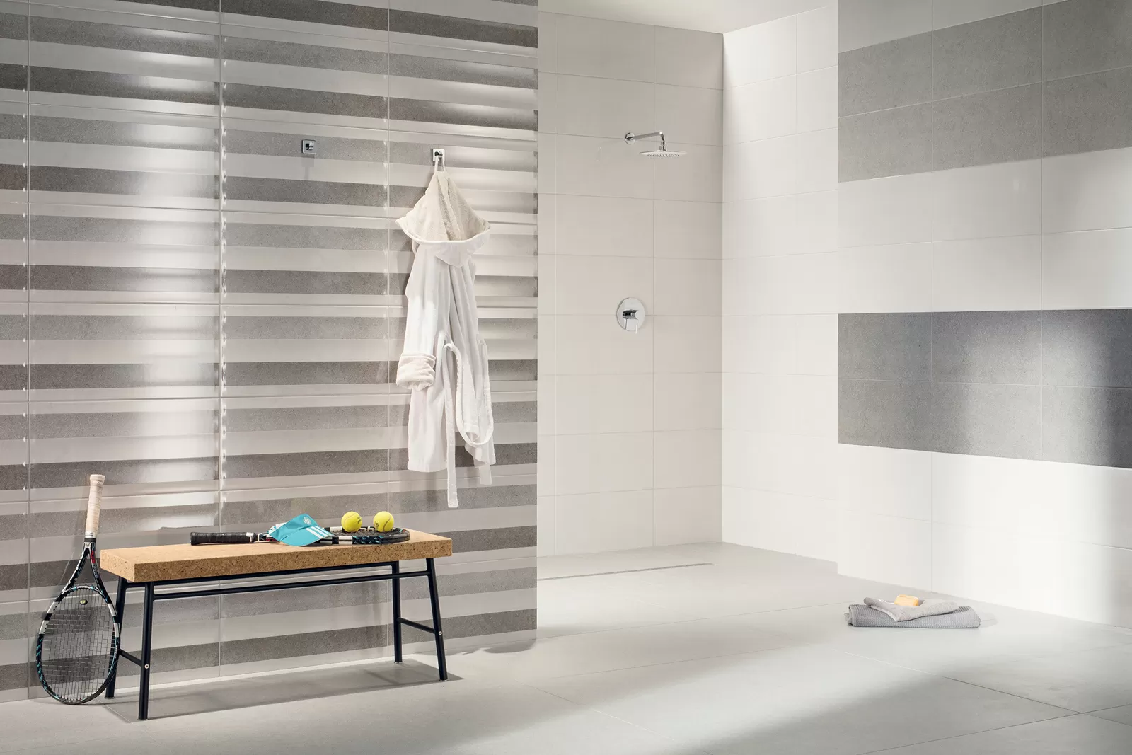 Плитка WADV4081 BLOCK grey glossy 30x60