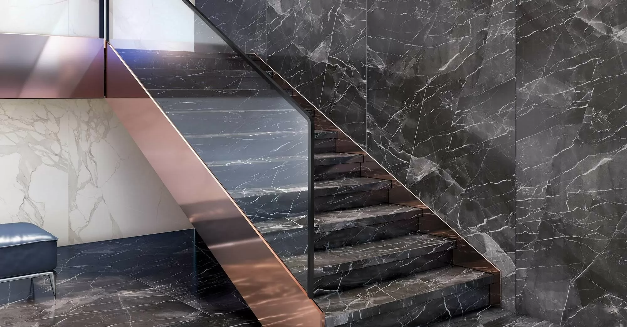 Керамогранит Black Calacatta Kristal Parlak Nano Rectified 120x240