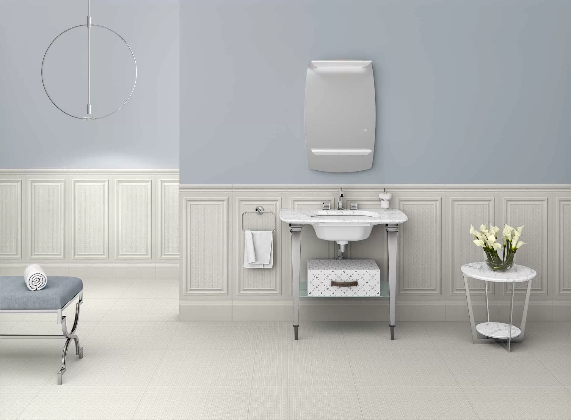 Плитка BS PAN V04 800 Viennese Pannello Viennese Bianco 40x80