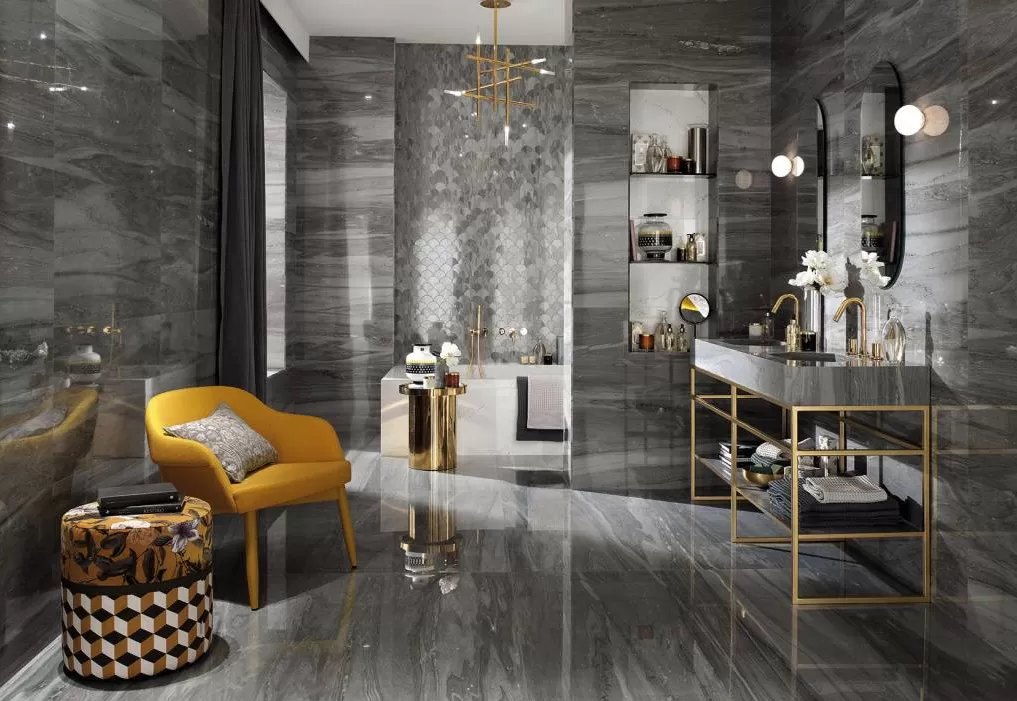 Керамогранит AOSD Marvel Black Atlantis Lappato 37,5x75