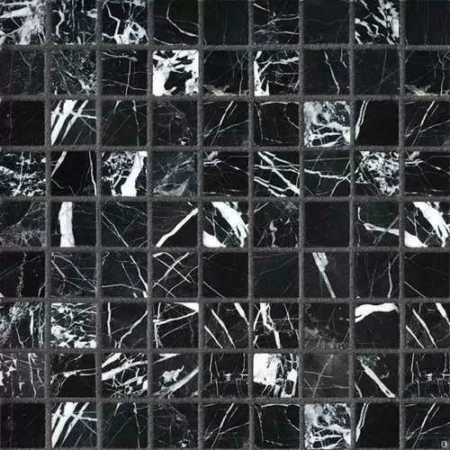 Мозаика Nero Marquina Pol. 7мм 30.5x30.5