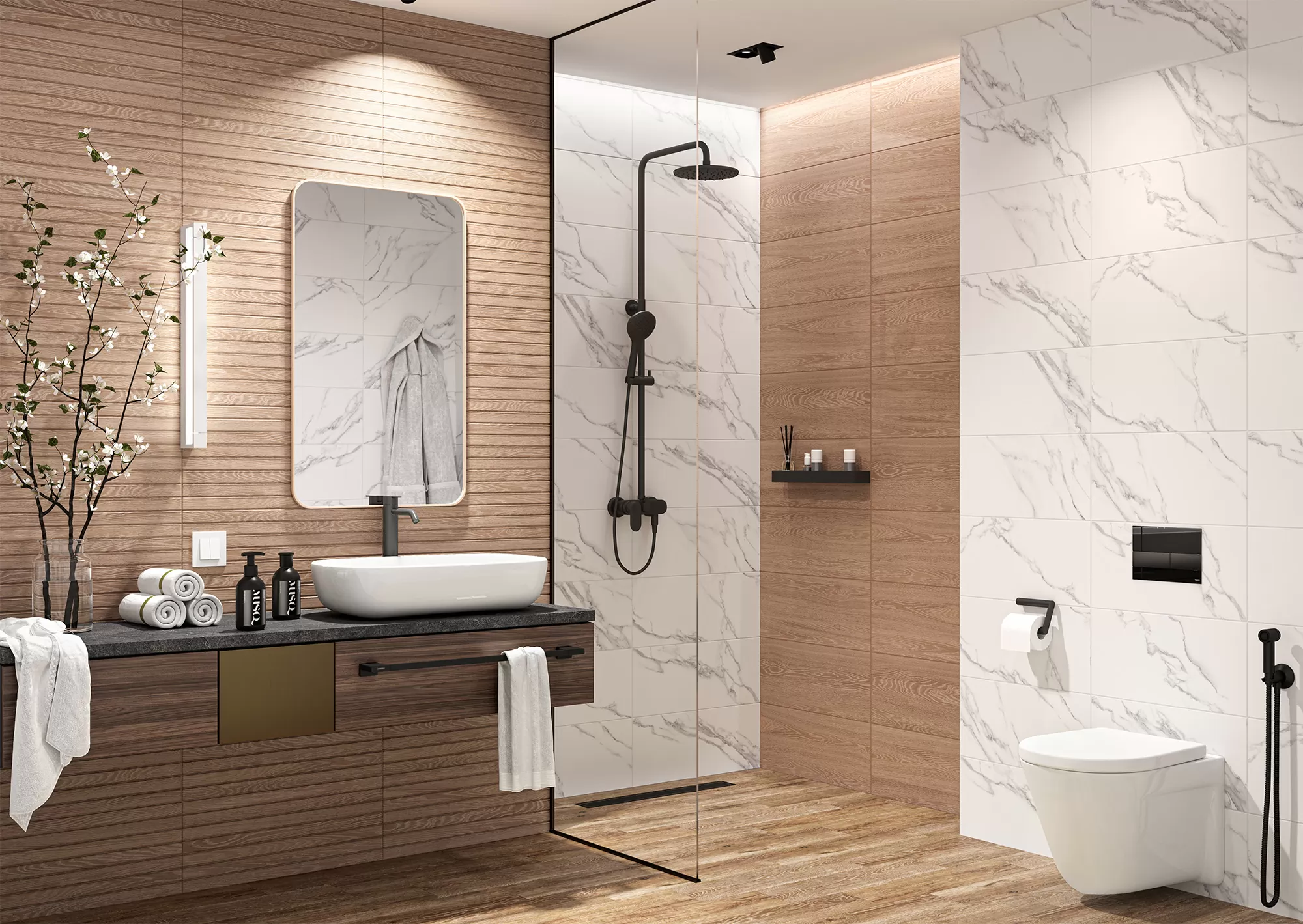 Керамогранит GT408013972MR Eco Wood GT Бежевый рейки 40x80