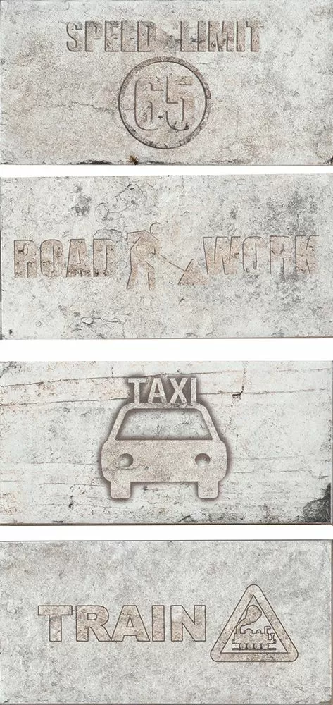 Керамогранит New York Road Signs Mix Green Village 10x20