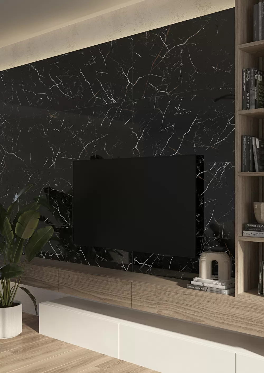 Керамогранит 17442 Nero полированный HG черный ректификат 60x120