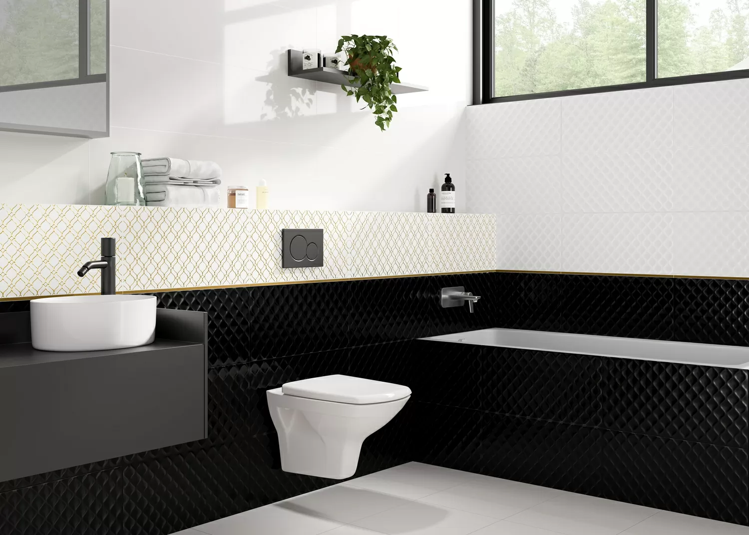 Плитка DEL051D Deco белый 29,8x59,8