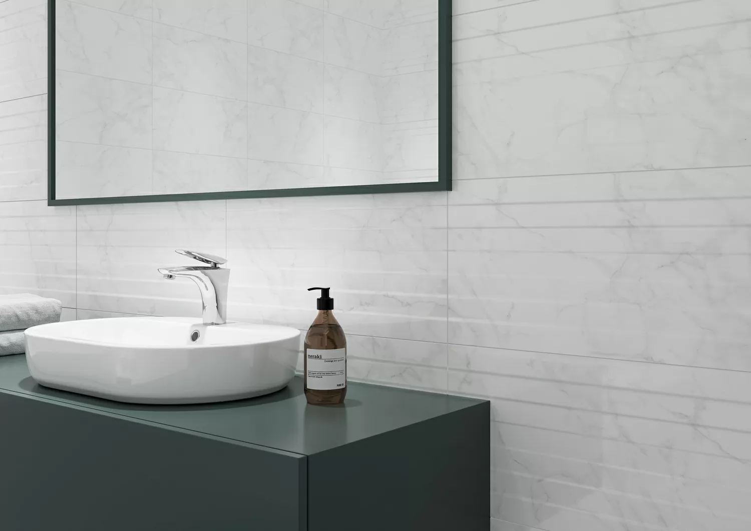 Плитка KT2L051DT Calacatta вставка узор белый 29,8x59,8