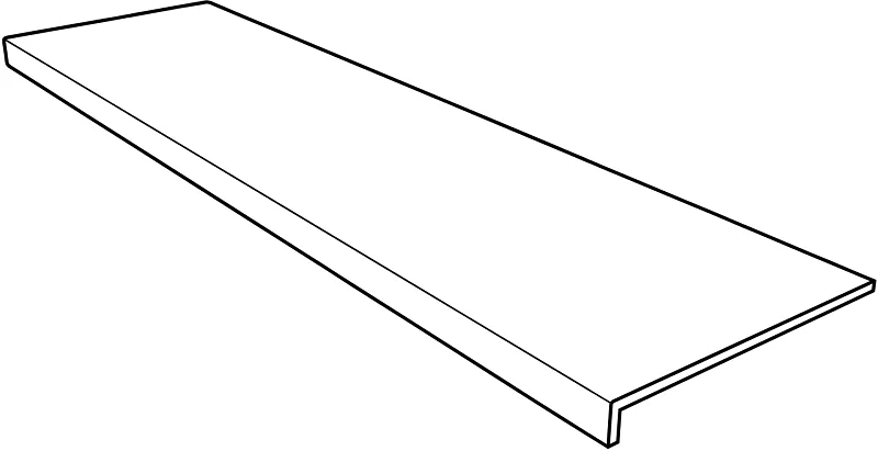 Клинкерная плитка Ступень фронтальная Petra Gris Antidisl Gris 33x150