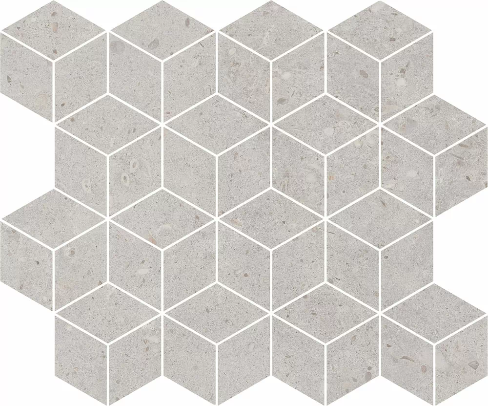 Мозаика T017/14053 Декор Риккарди мозаичный серый светлый матовый 45x37,5