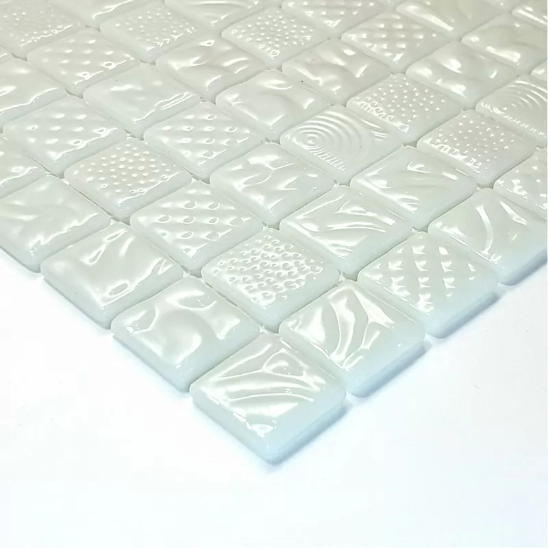Мозаика STP-WH002-L стекло (25х25) 317х317