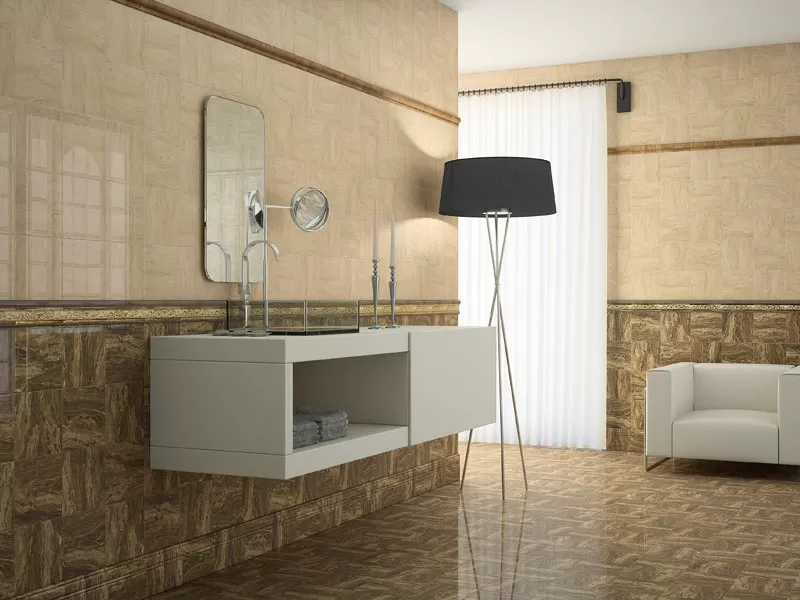Плитка Astro Gold Marron Бордюр 7,5x20
