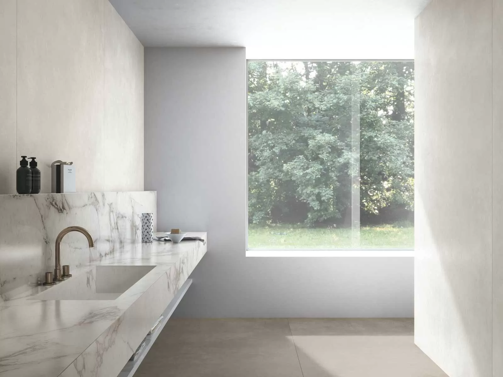 Керамогранит M386 Grande Concrete Look White Stuoiato 12mm 162х324