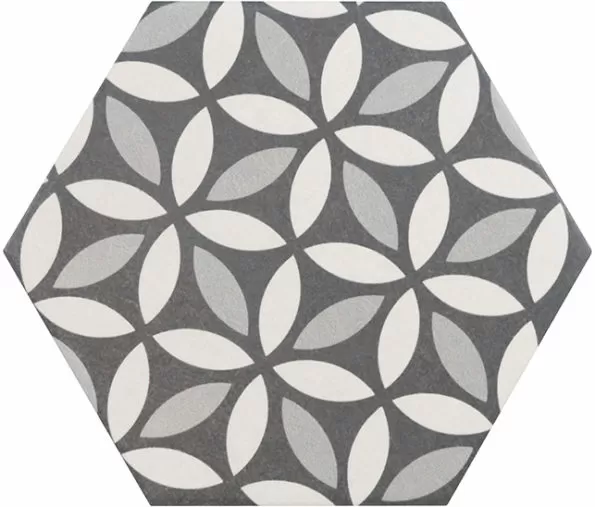 Керамогранит 21357 Hexatile Harmony B&W 17,5x20
