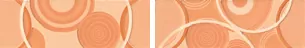Плитка LGOT Glamour Apricot List. Circle Mix 2 8х25