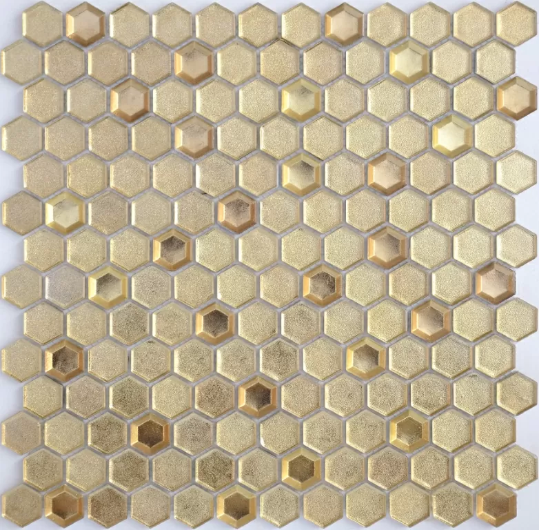 Мозаика Aureo grani hexagon 23x13x6 300x300х6