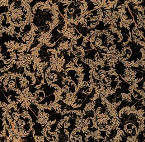 Керамогранит 240703 Marble MODULO BAROCCHINO NERO 58,5x58,5