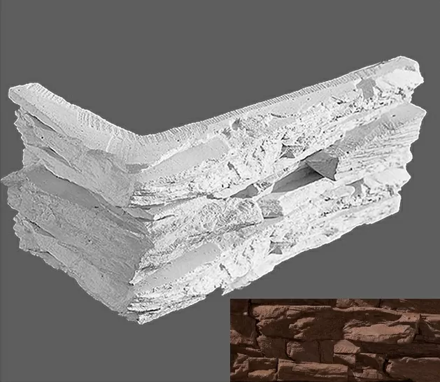 Искусственный камень Угловой элемент Леонардо 709 20/10x10x3,5
