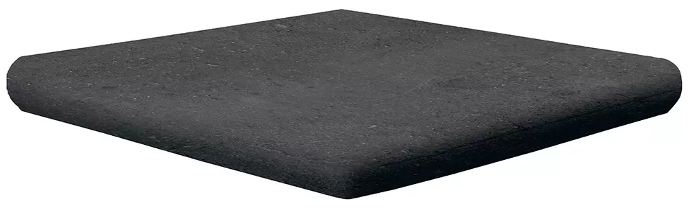 Клинкерная плитка Ступень угловая Portland ML С-3 Black 33x33