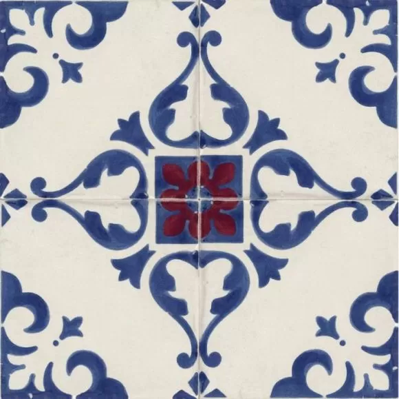 Керамогранит Декор 8330 Jolie Blanc Bleu Trama (комп/4шт) 10х10