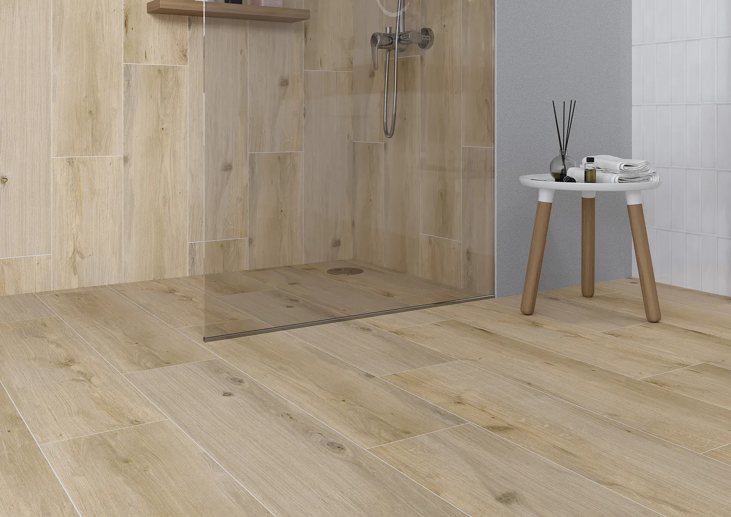 Керамогранит 15977 Wood Concept Natural светло-бежевый ректификат 21,8х89,8