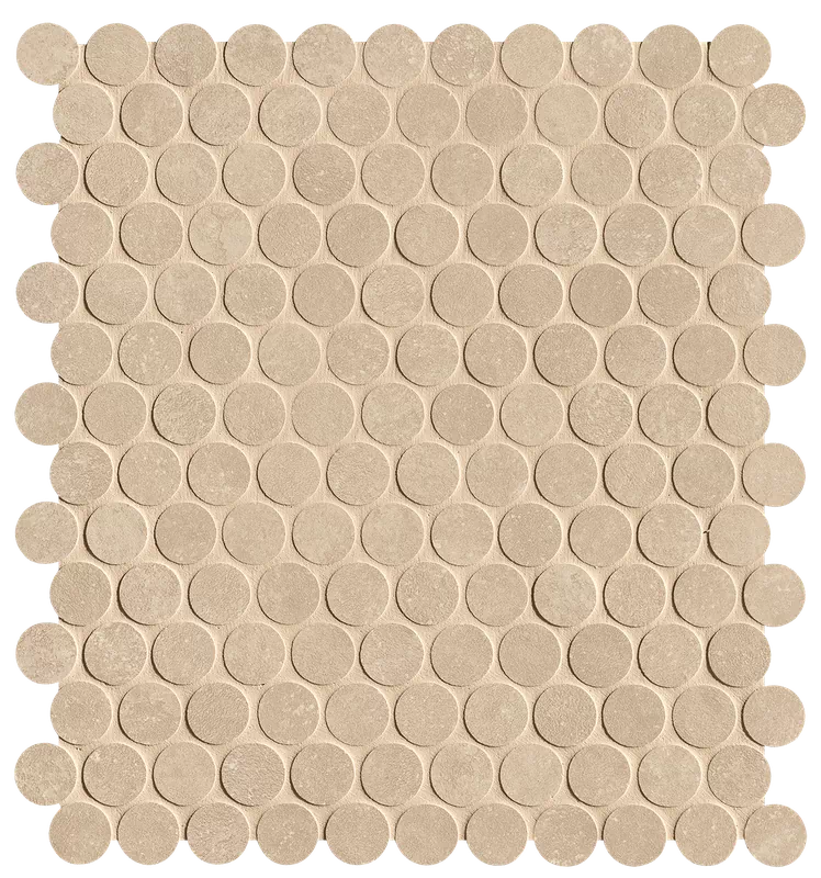 Мозаика fRNJ Nobu Beige Gres Round Mosaico Matt 29,5x32,5