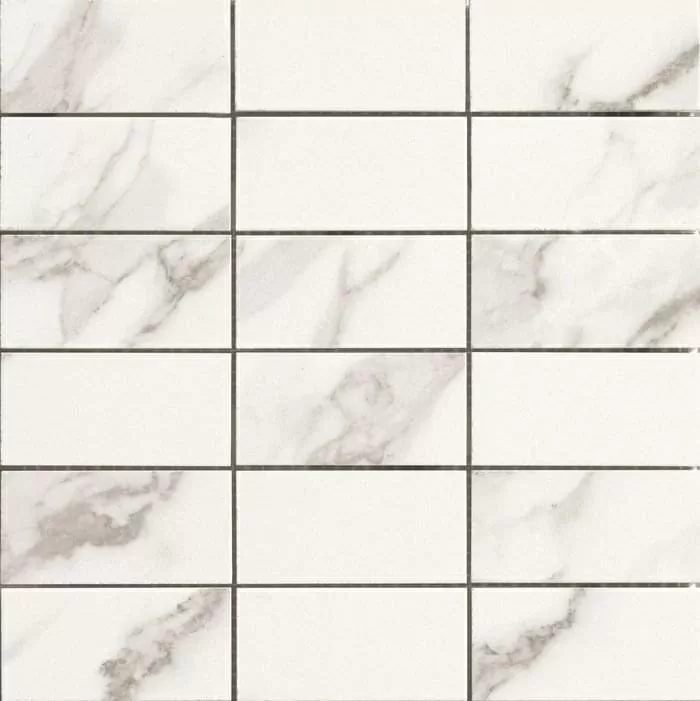 Мозаика 2705417 Marmoker Mosaico Statuario Grigio Lucido 5x10 30x30