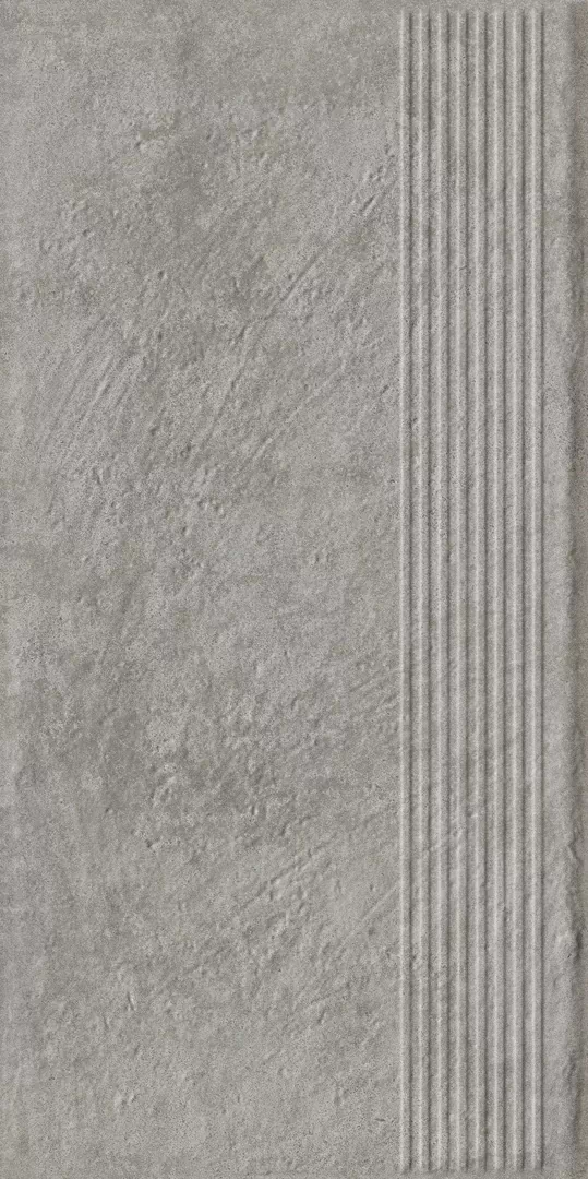 Клинкерная плитка Carrizo Grey Stopnica Prosta Struktura Mat 30x60