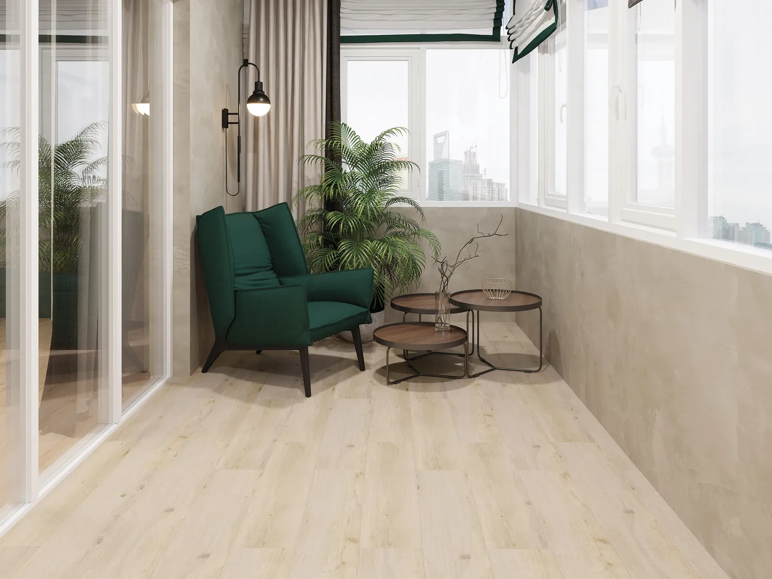 Керамогранит 15977 Wood Concept Natural светло-бежевый ректификат 21,8х89,8