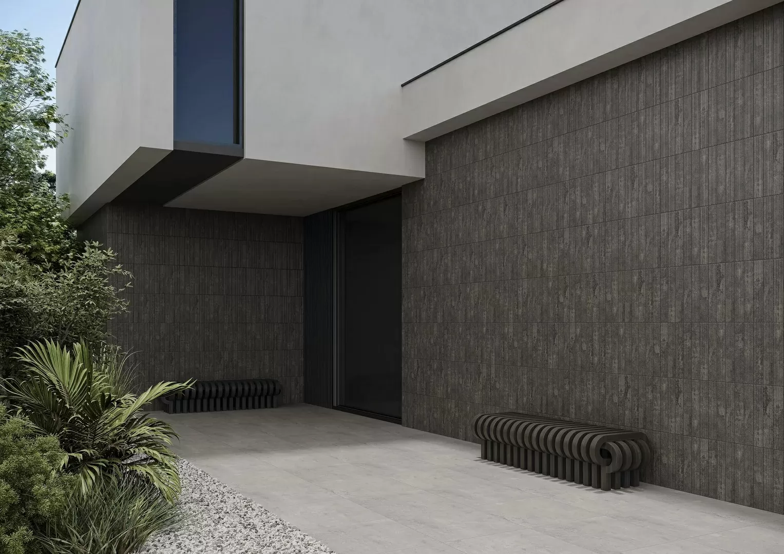 Клинкерная плитка Carrizo Grey Elewacja Struktura Stripes Mix Mat 40x6,6