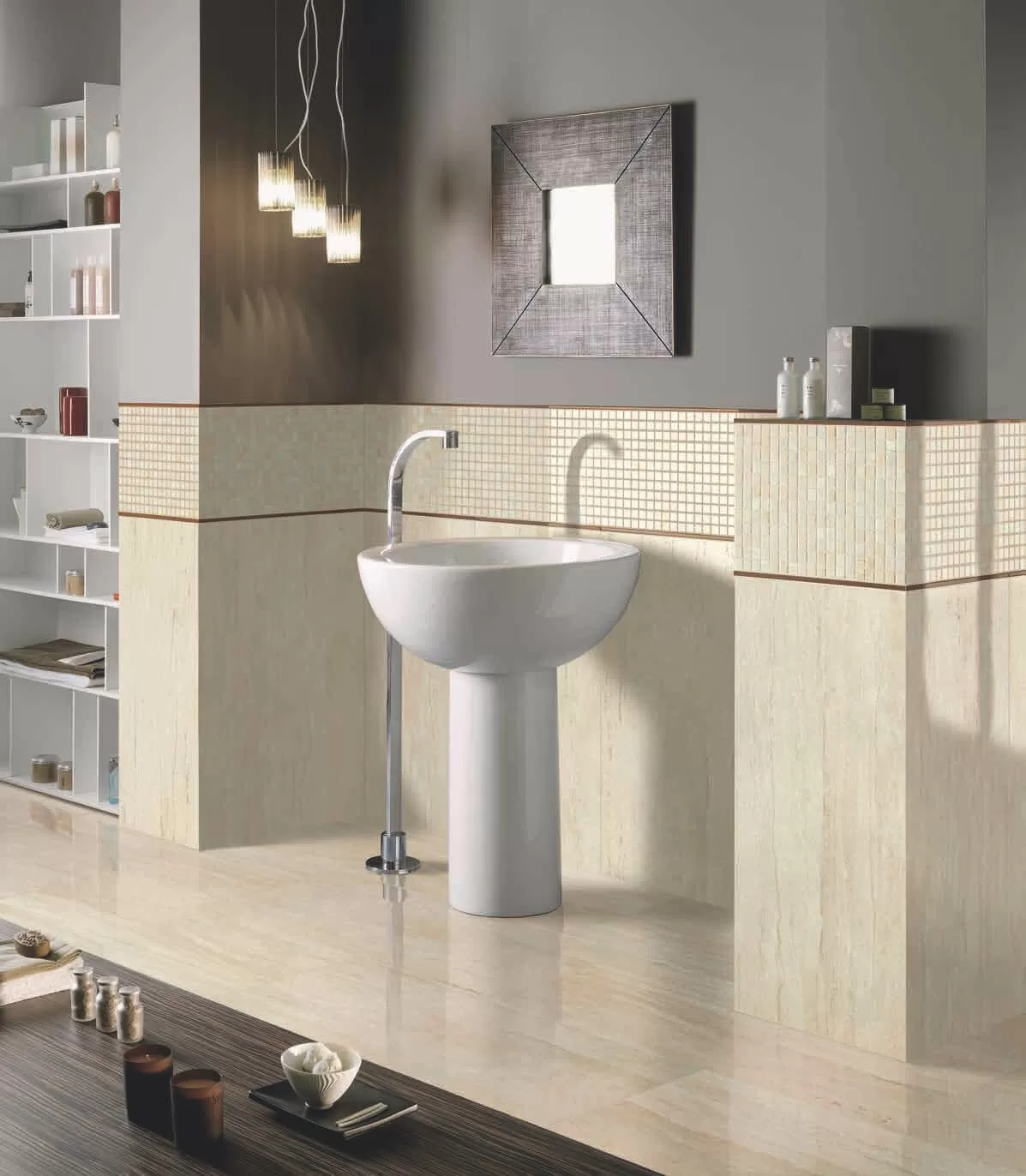 Керамогранит Bombato Travertino Noce 2x30