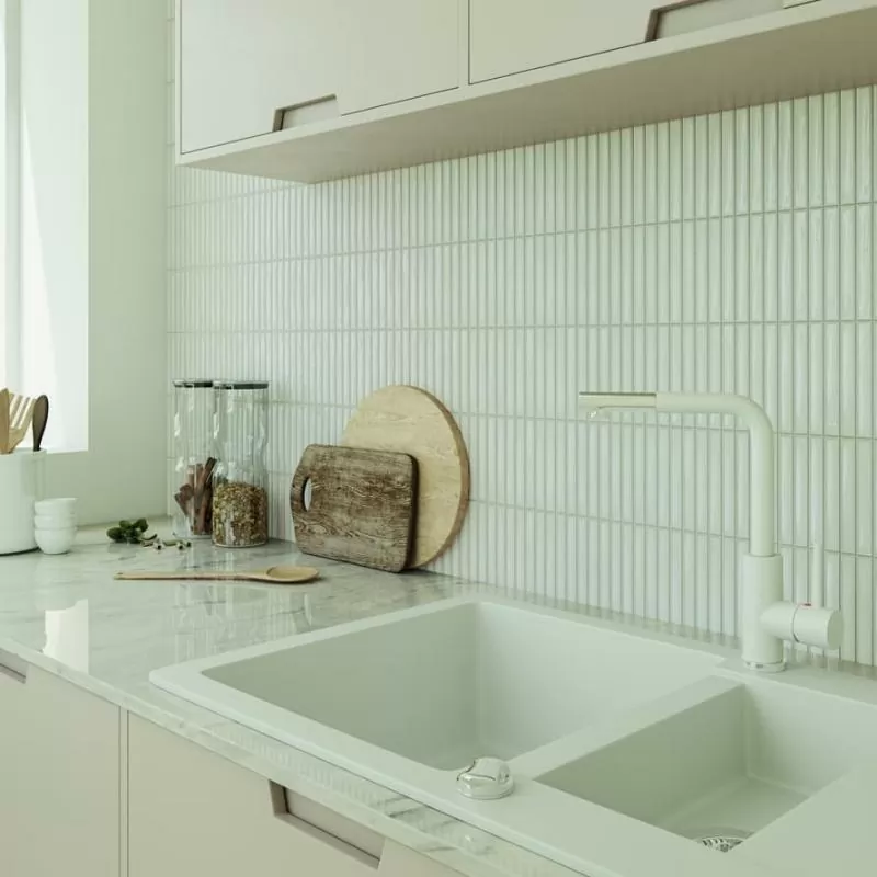 Плитка 128697 Sweet Bars Deep White 12,5x25