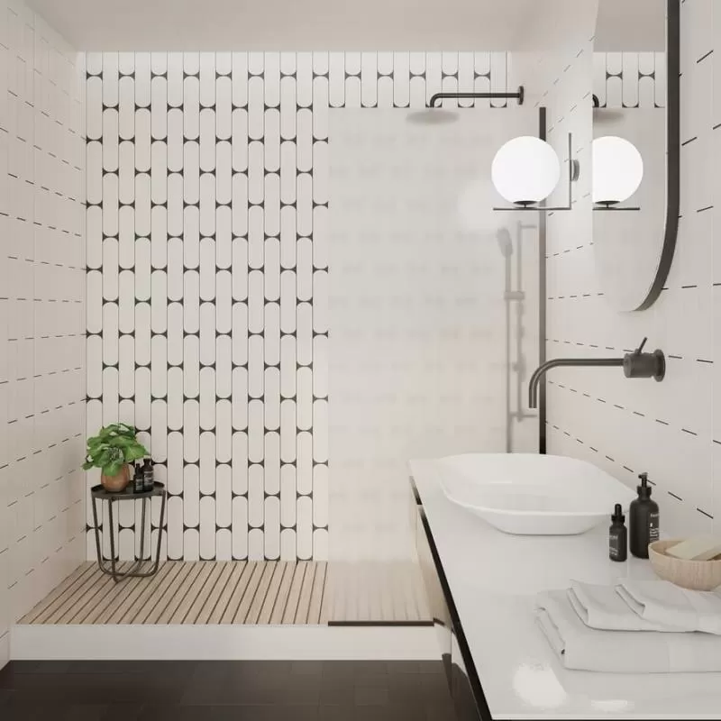 Плитка 124929 O WHITE GLOSS 7,5x30