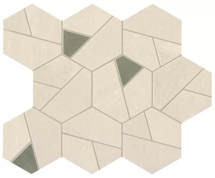 Мозаика A0QN Boost Pro Ivory Mosaico Hex Olive 25x28,5