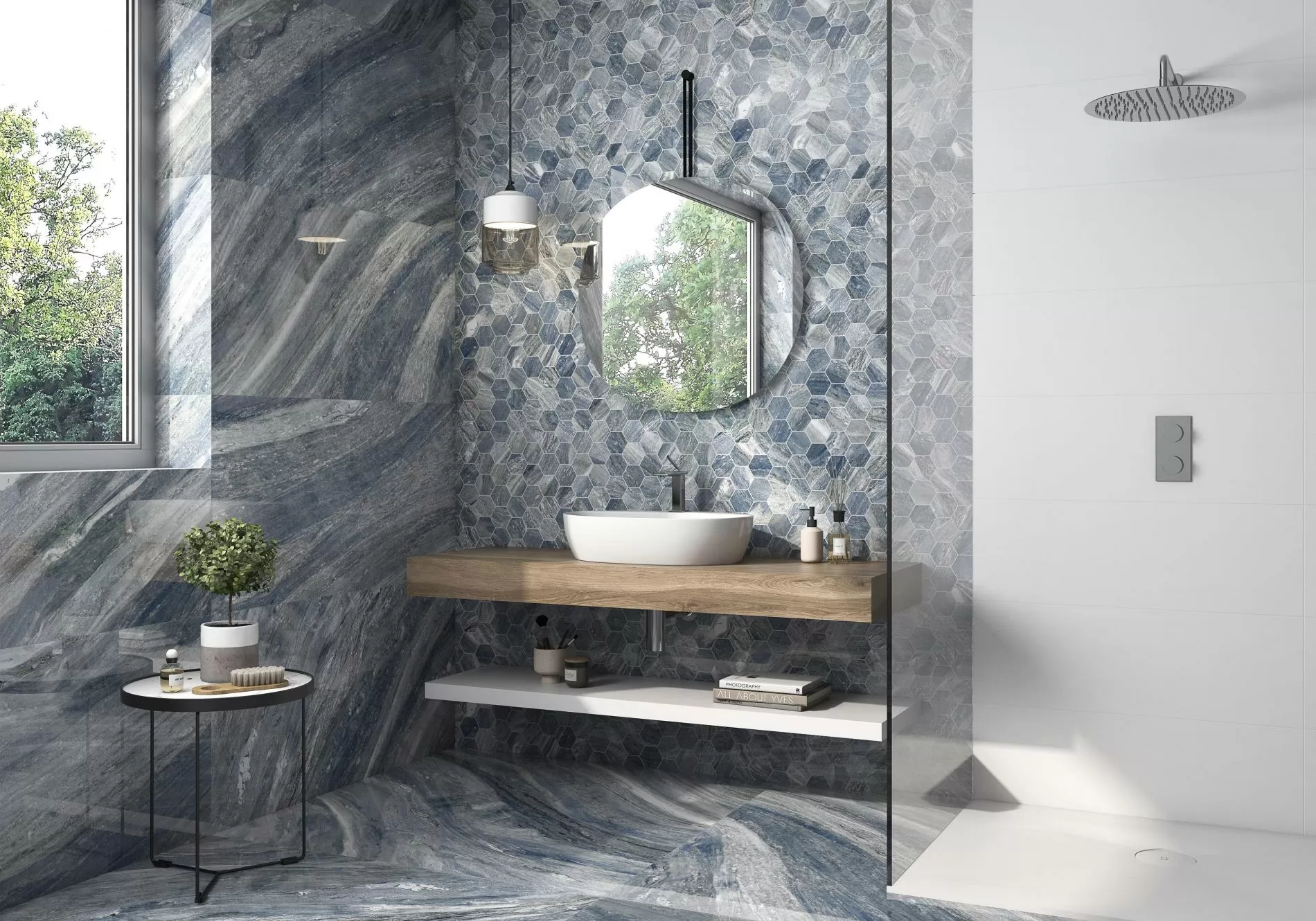 Керамогранит Cr. Lux Ossola Blue Leviglass 60x120