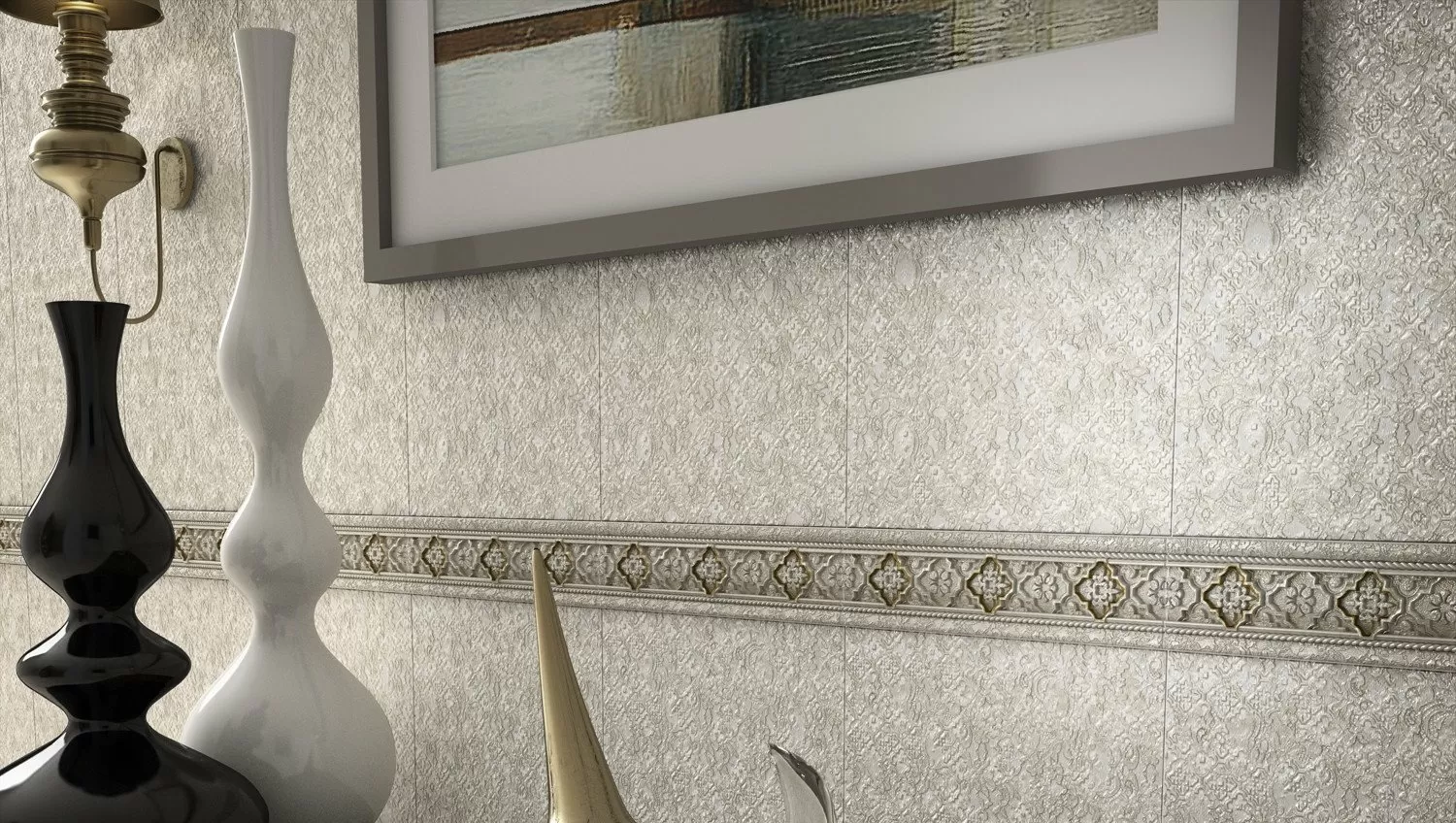 Плитка Moldura Antique Ivory 5x40