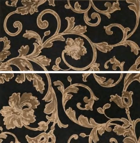 Керамогранит 262690 PANNELLO BAROCCO NERO/ORO MIX 39x78
