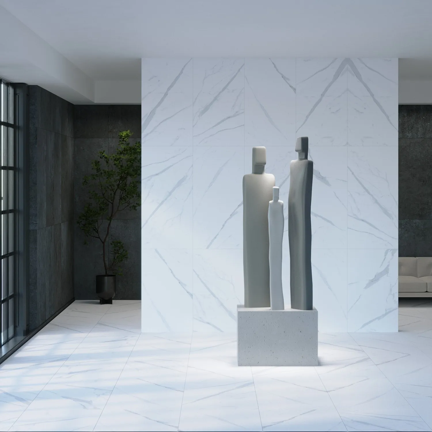 Керамогранит ST008080N Statuario White 80х80