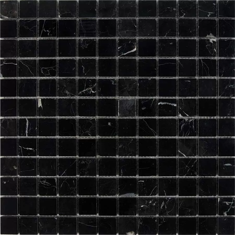 Мозаика PIX245 Nero Marquna из мрамора полированная 23x23 305х305x6