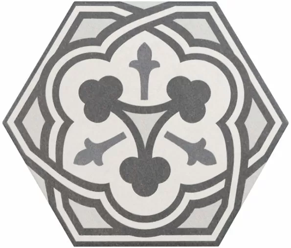 Керамогранит 21357 Hexatile Harmony B&W 17,5x20