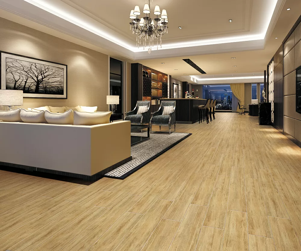 Керамогранит BHD-2009 Walnut бежевый матовый структурный 20x120