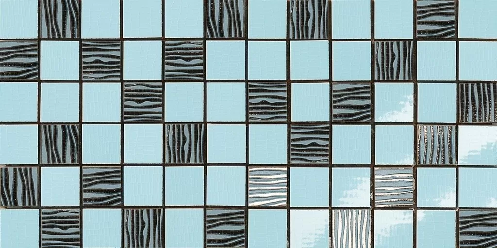 Плитка 301300 Alterego Mosaico Platino Celeste 20x40