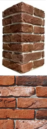 Искусственный камень 393-65 Тироль брик Design угол 13-12x7.3 (26.5-27.5x7.3)