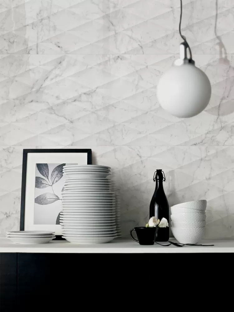 Плитка M8T5 Allmarble Wall Golden White Satin Decoro Club 40x120