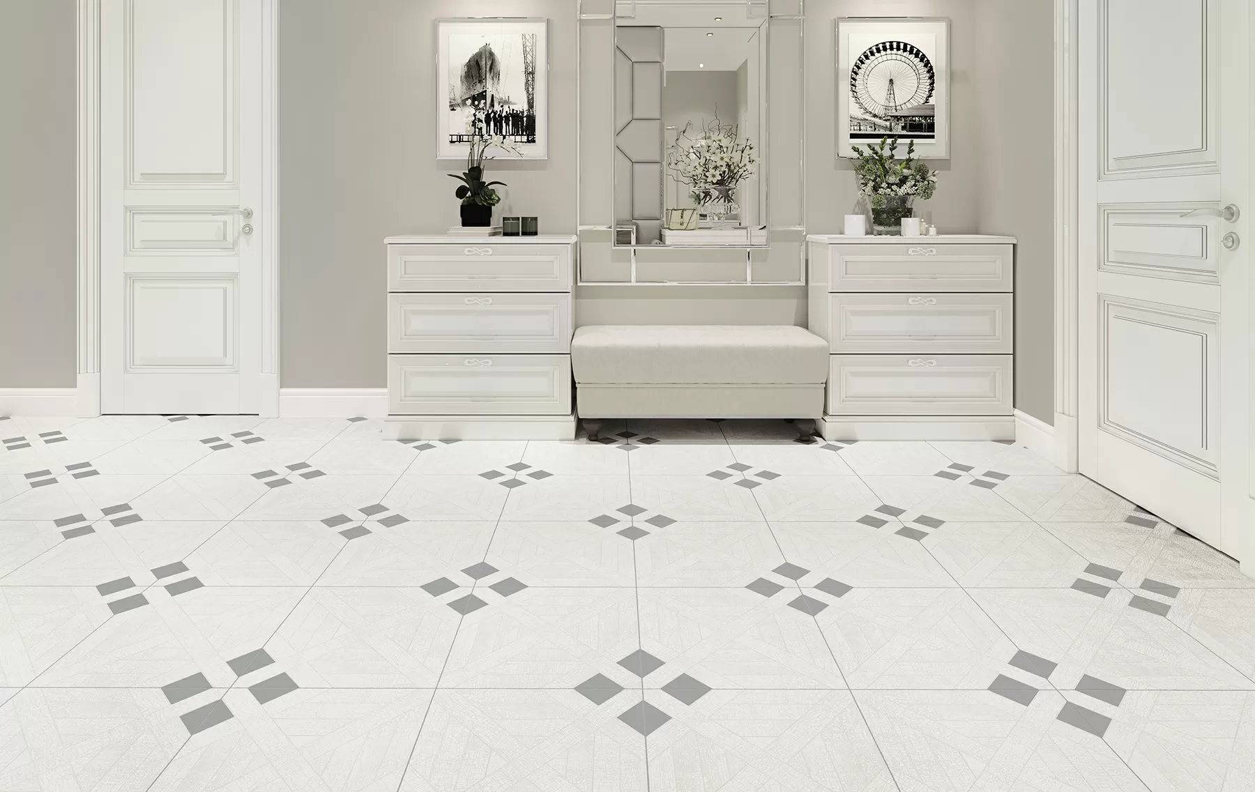 Керамогранит GP6CEF00 Creta Flori Blanco 41*41