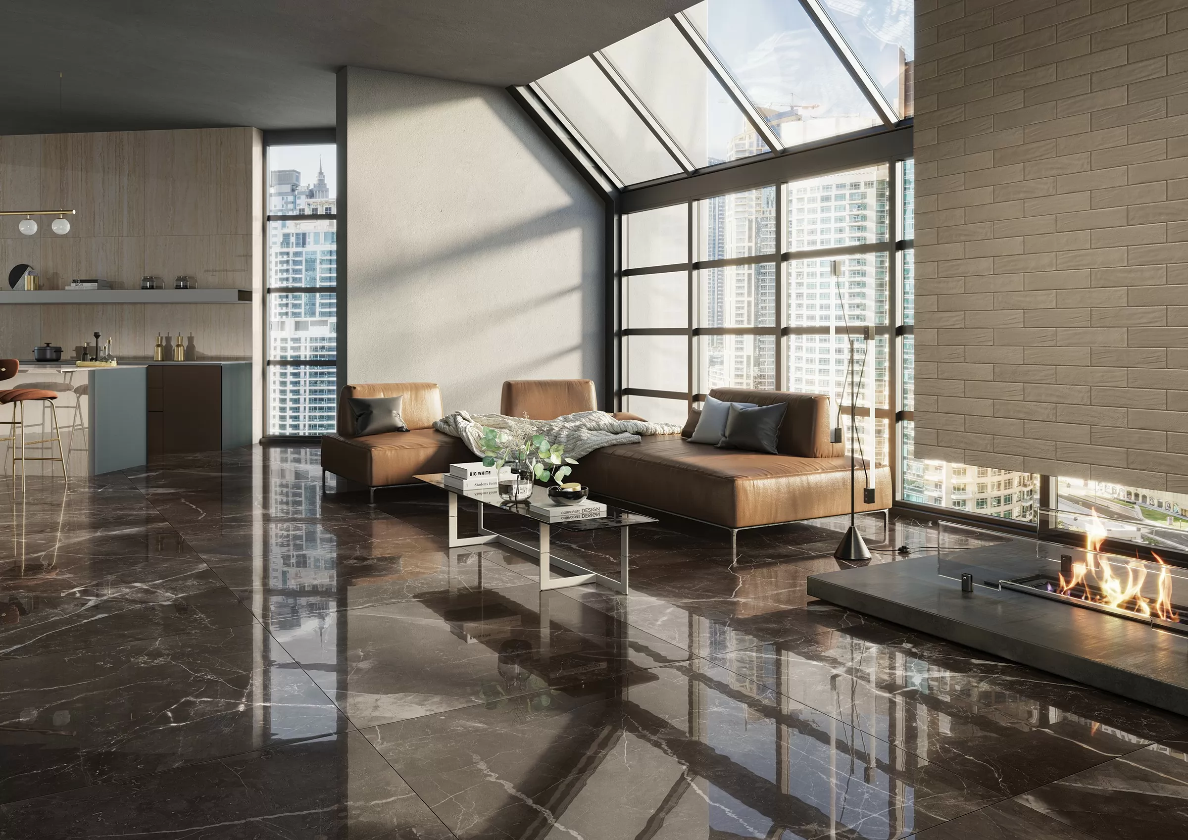 Керамогранит Amani Marble Dark Grey Polished Full Lappato 60x120