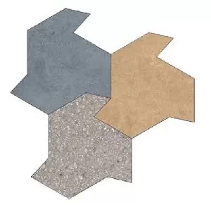 Керамогранит 772836 Match Up Decoro Shapes Earl Grey-Cinnamon-Blueberry Comfort 48.28x49.99