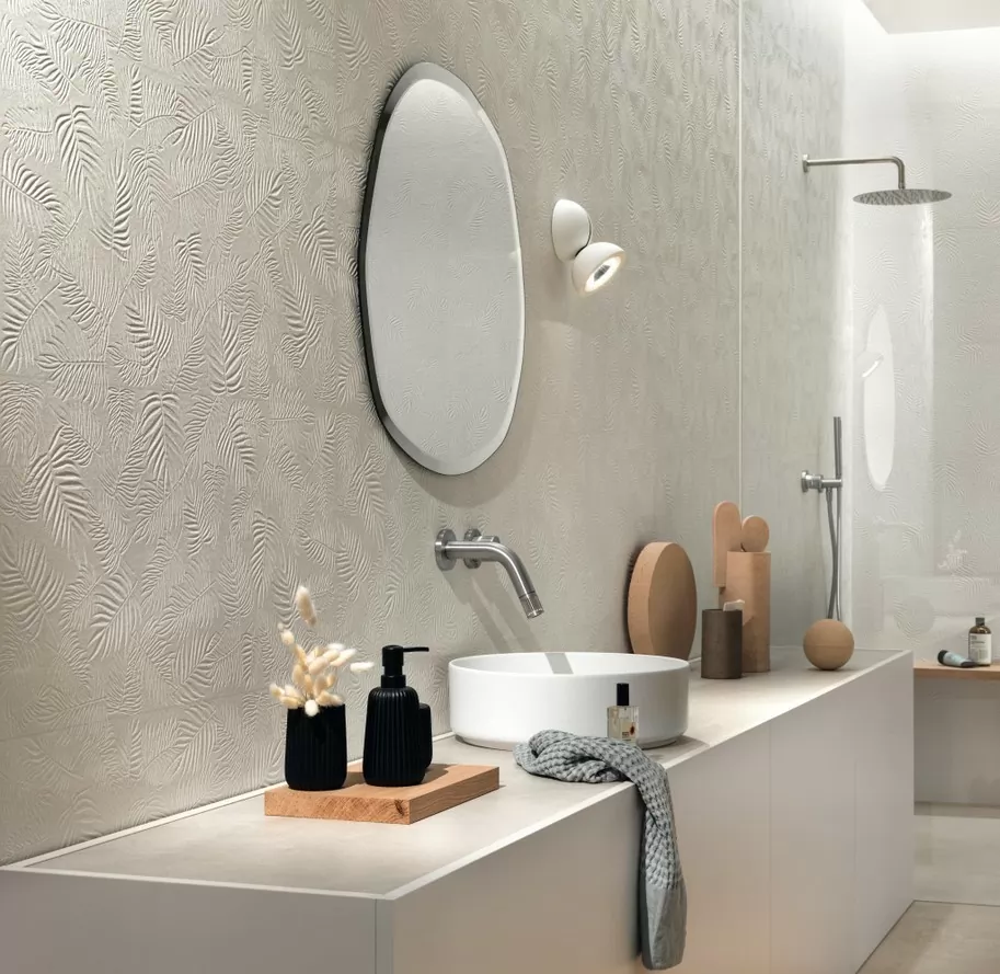Плитка A57T 3D Wall Carve Field White 40x80