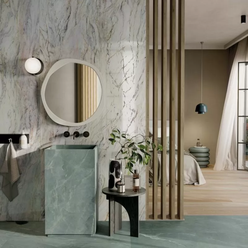 Керамогранит PF60014963 Sensi Nuance Sea Green Lux 3D Rett 60x120