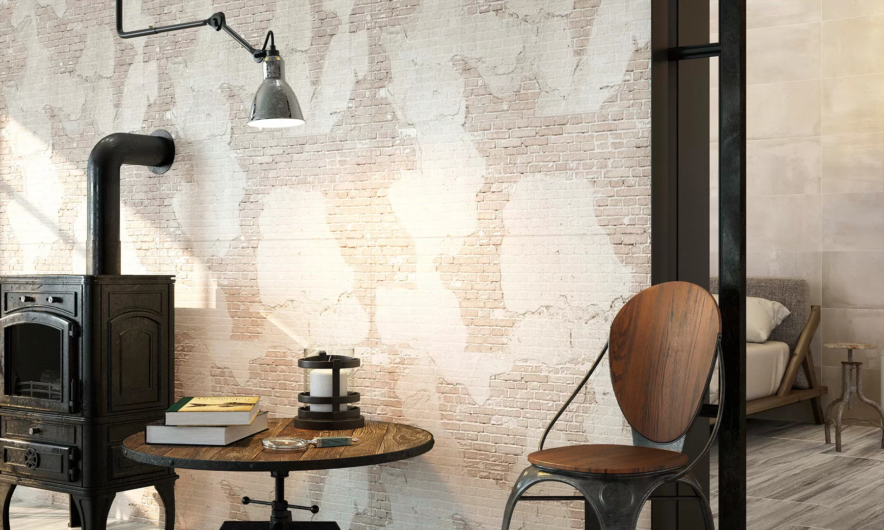 Плитка PLASTER WHITE RELIEVE 31,6X90