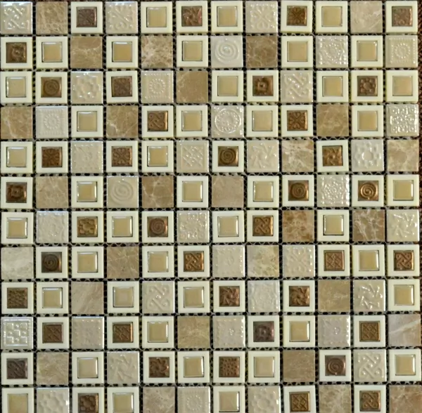 Мозаика CSR 096 Керамика и камень 30x30 (чип 1.5x1.5+2.3x2.3)